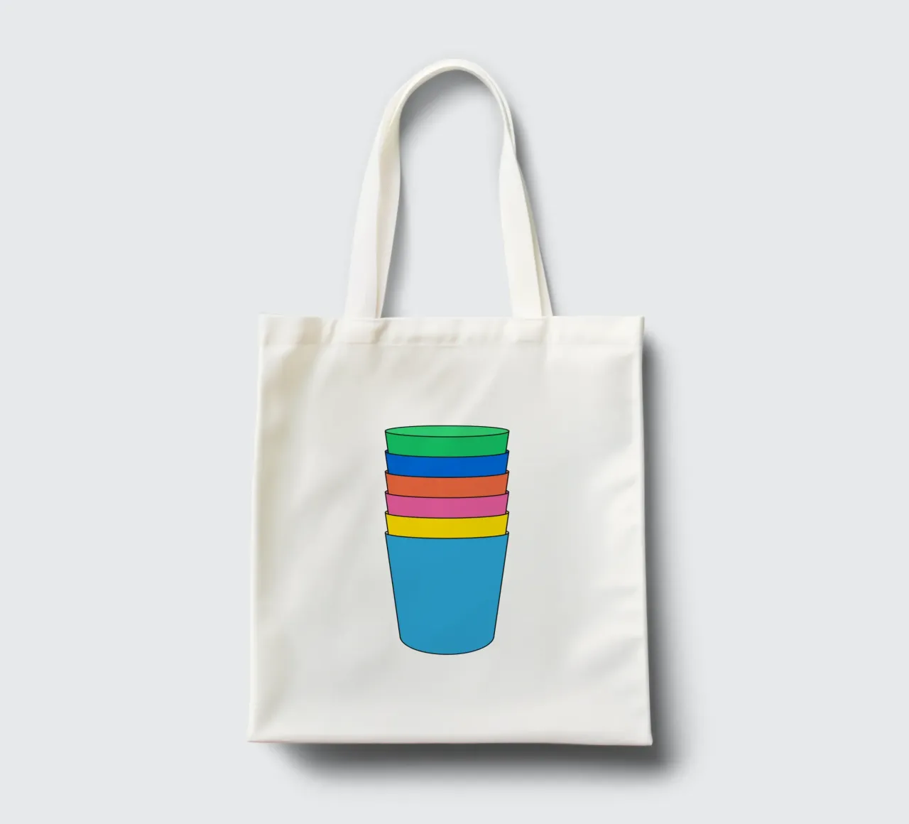 Regenbogen-Glasstapel Jutebeutel von galihstudio