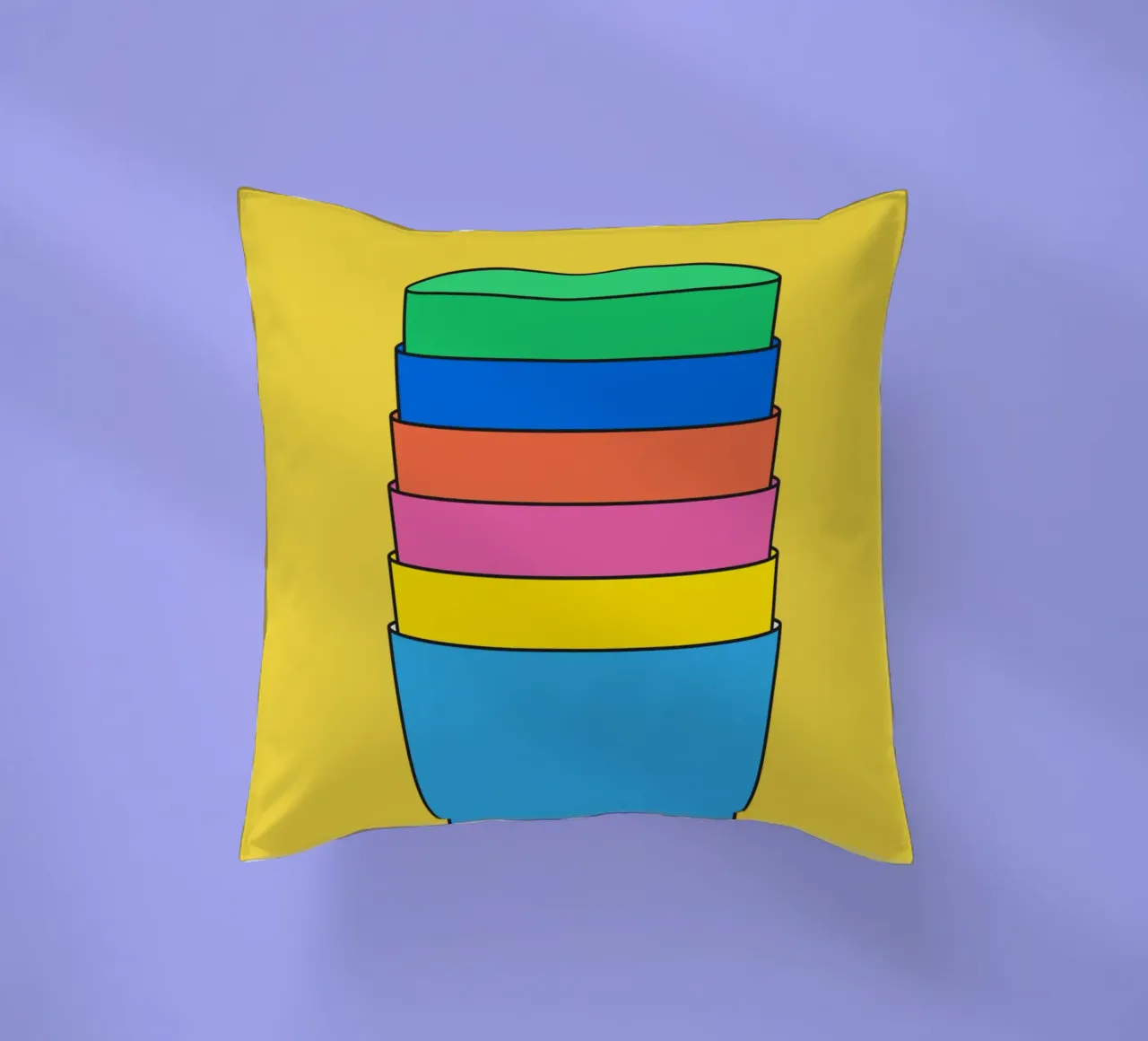 Regenboog glazen stapel kussen van galihstudio