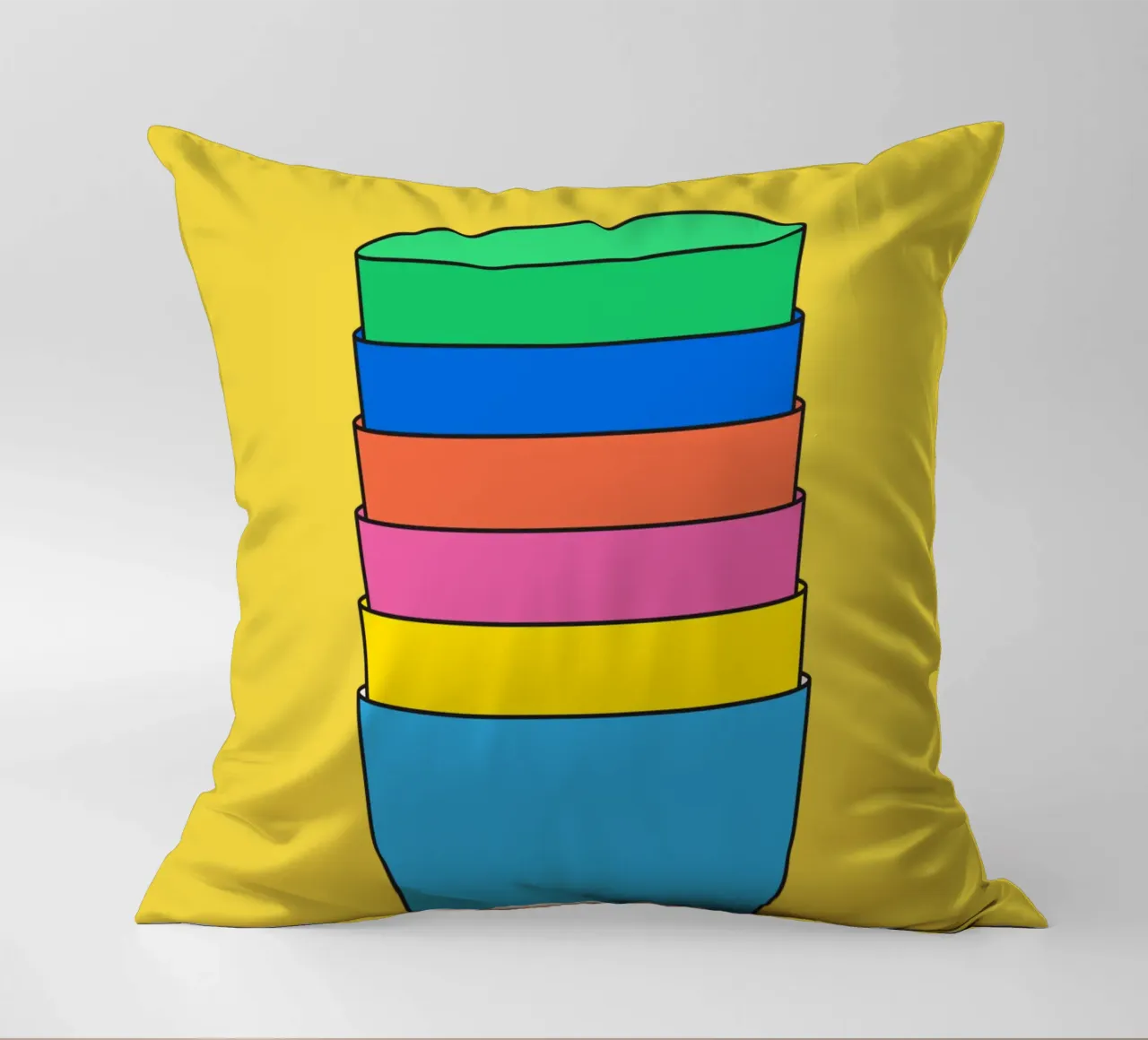 Regenboog glazen stapel kussen van galihstudio