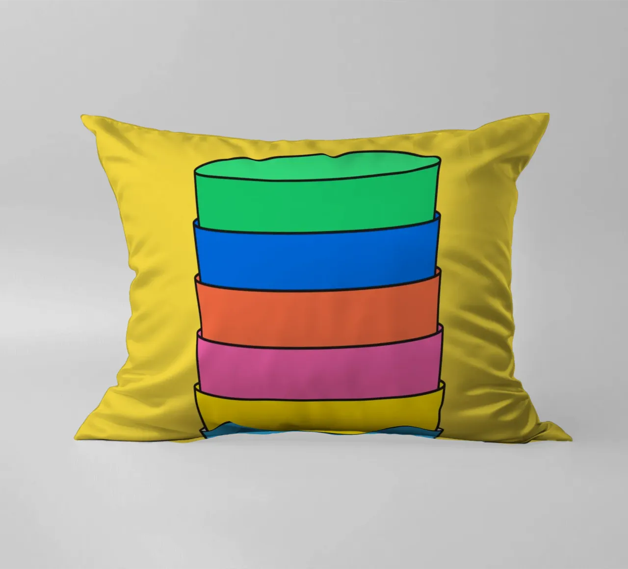 Regenboog glazen stapel kussen van galihstudio
