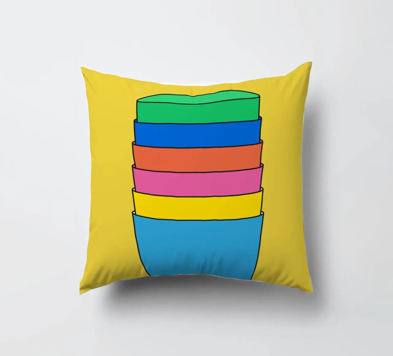 Regenboog glazen stapel kussen van galihstudio
