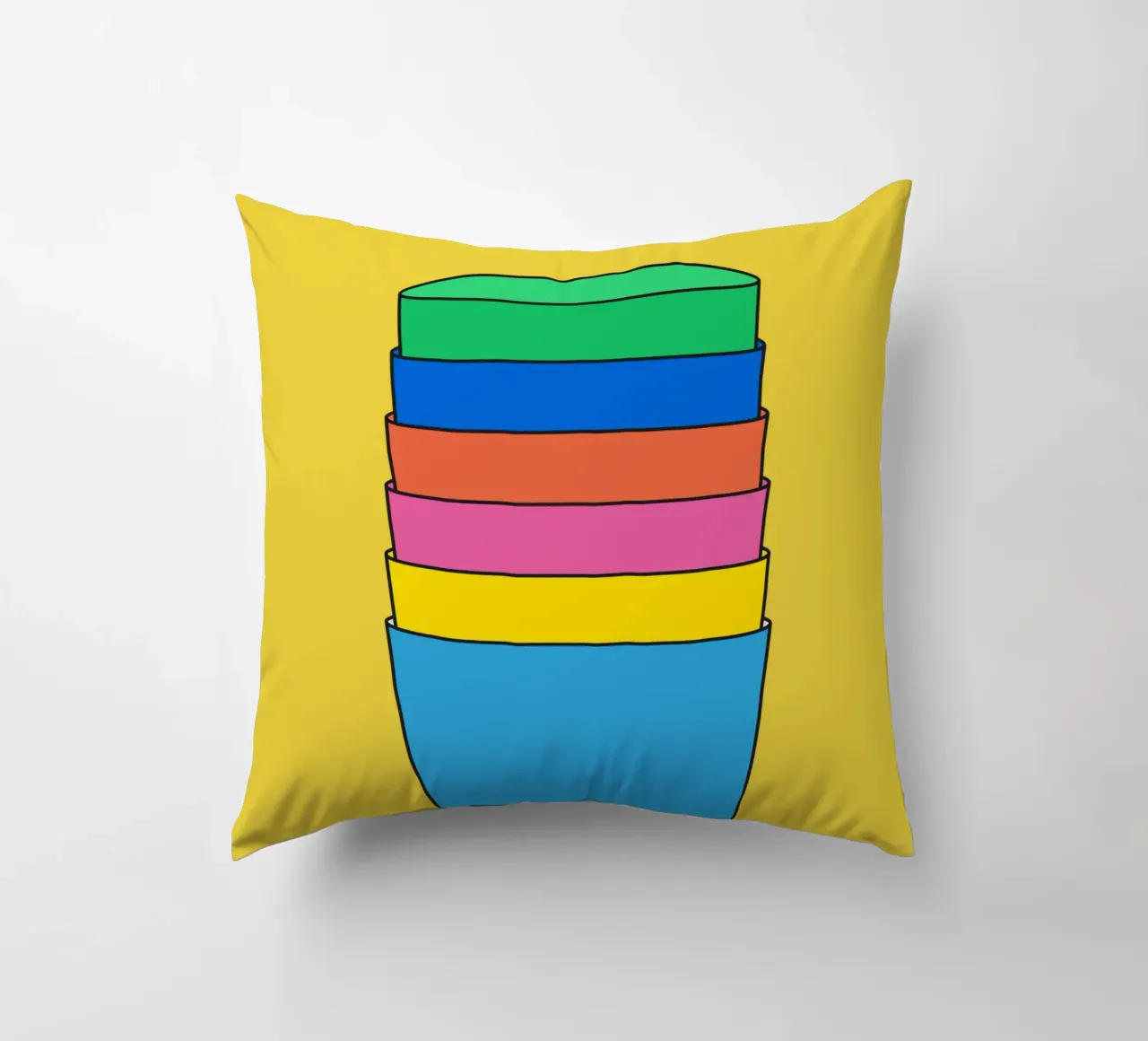 Regenboog glazen stapel kussen van galihstudio