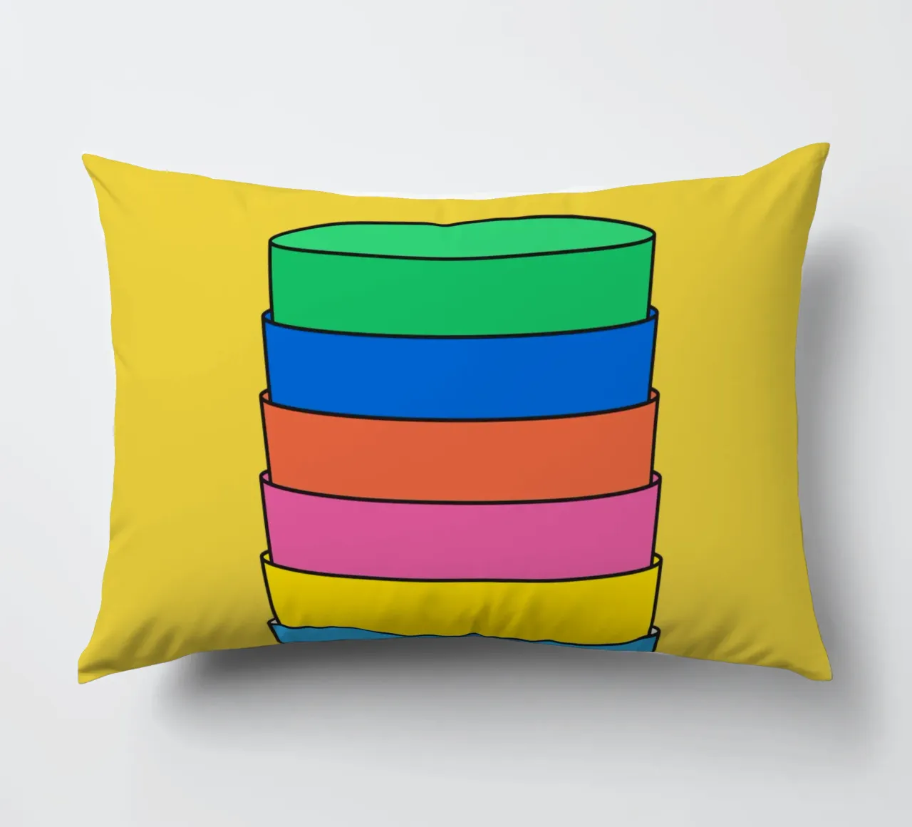 Regenboog glazen stapel kussen van galihstudio