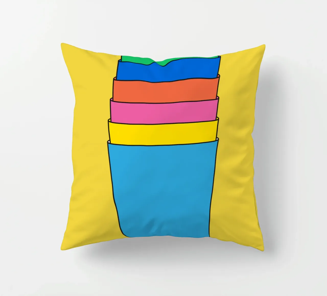 Regenboog glazen stapel kussen van galihstudio