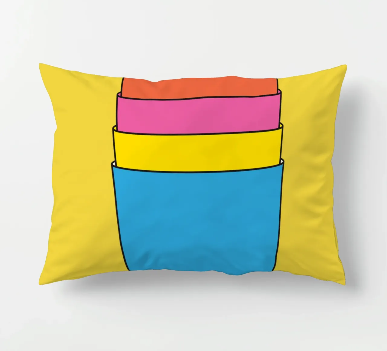 Regenboog glazen stapel kussen van galihstudio