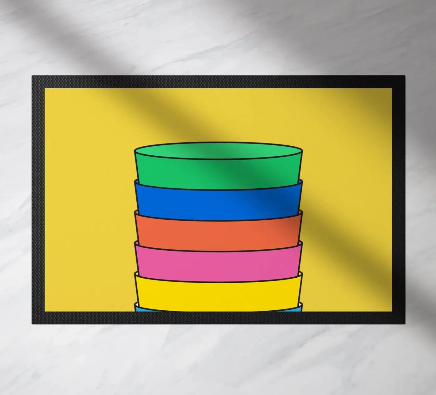 Rainbow glass stack Fußmatte von galihstudio