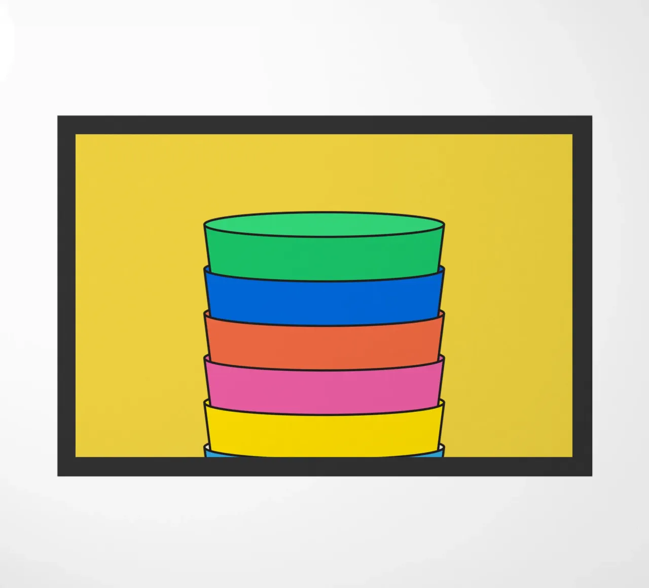 Rainbow glass stack doormat by galihstudio