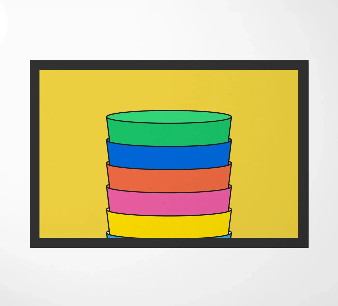 Rainbow glass stack Fußmatte von galihstudio