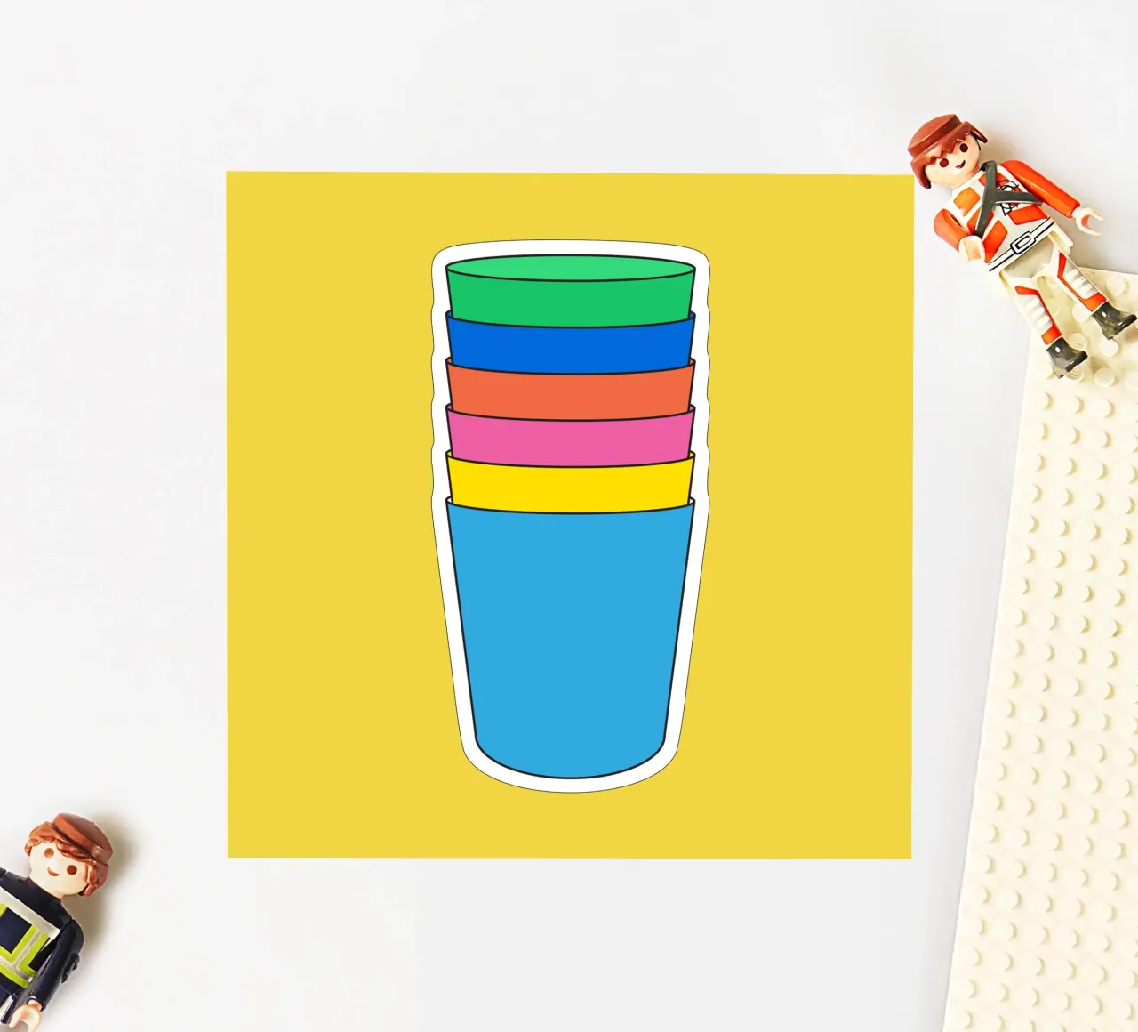 Rainbow glass stack sticker by galihstudio