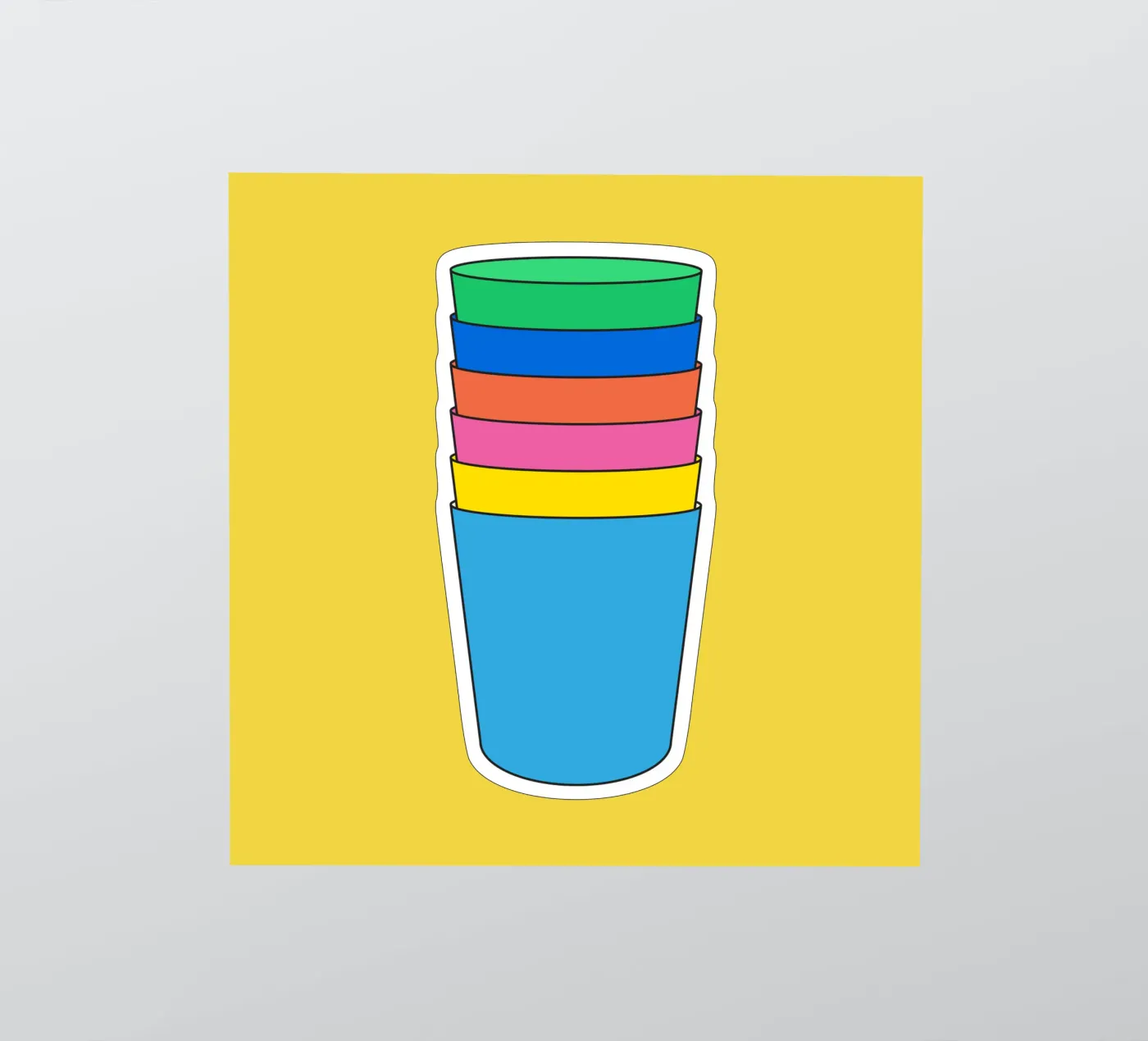 Rainbow glass stack sticker by galihstudio