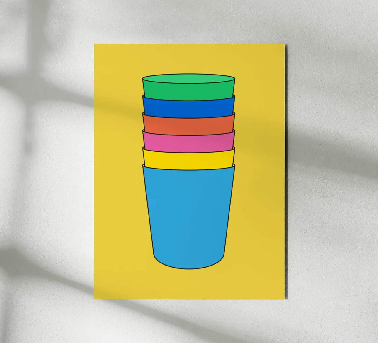 Rainbow glass stack alu-dibond by galihstudio