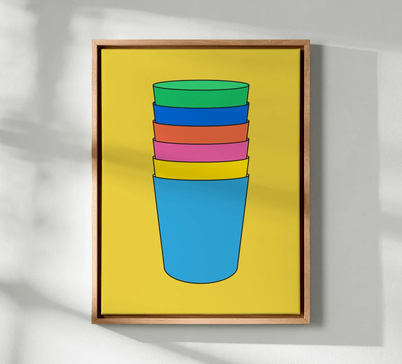 Rainbow glass stack canvas by galihstudio