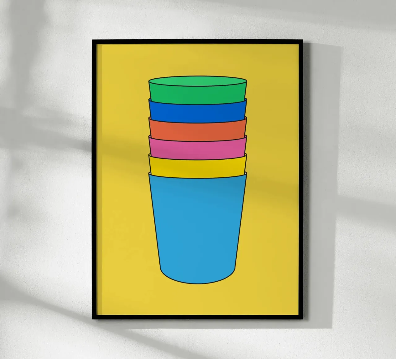 Rainbow glass stack poster by galihstudio
