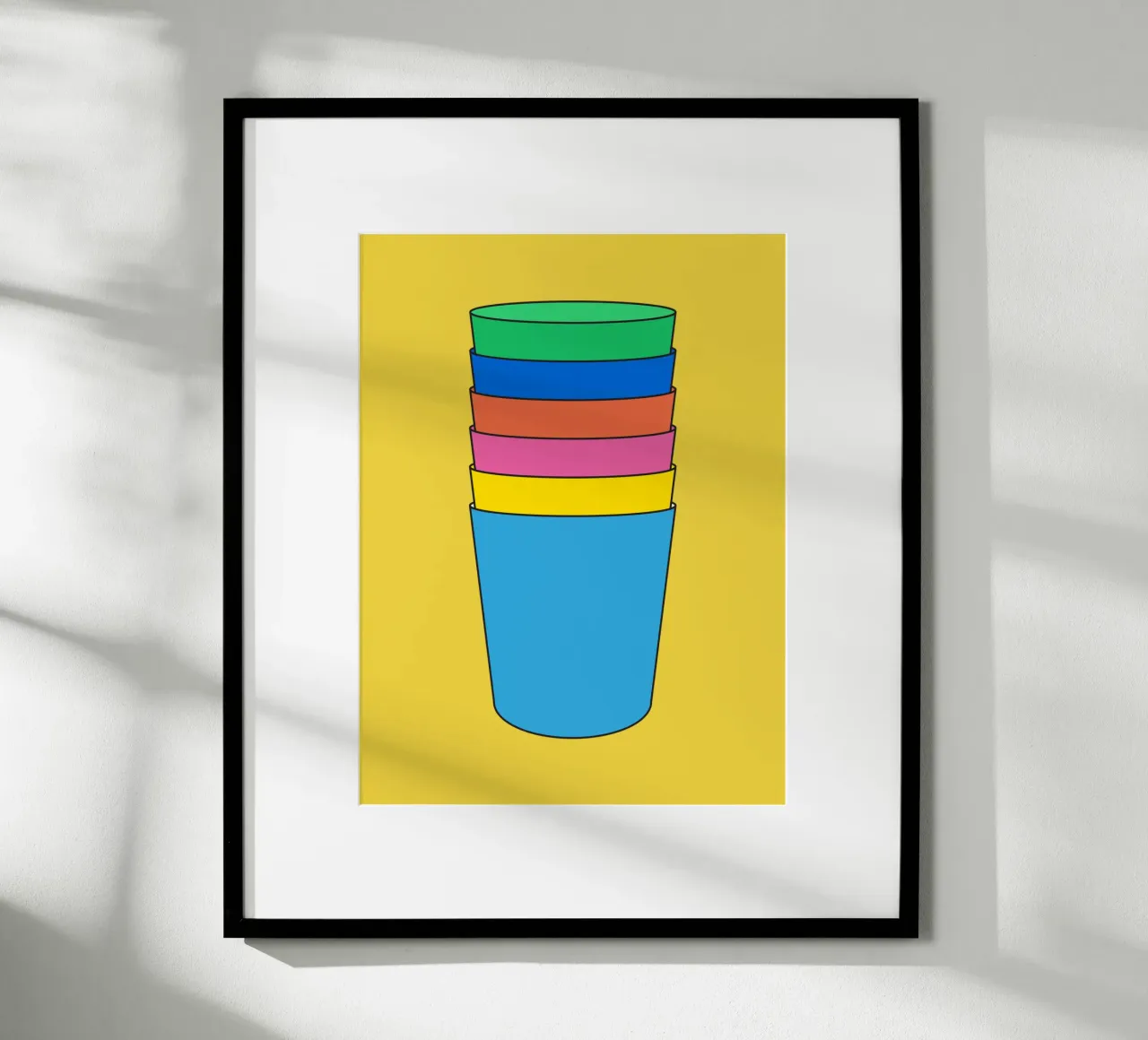 Regenboog glazen stapel poster van galihstudio