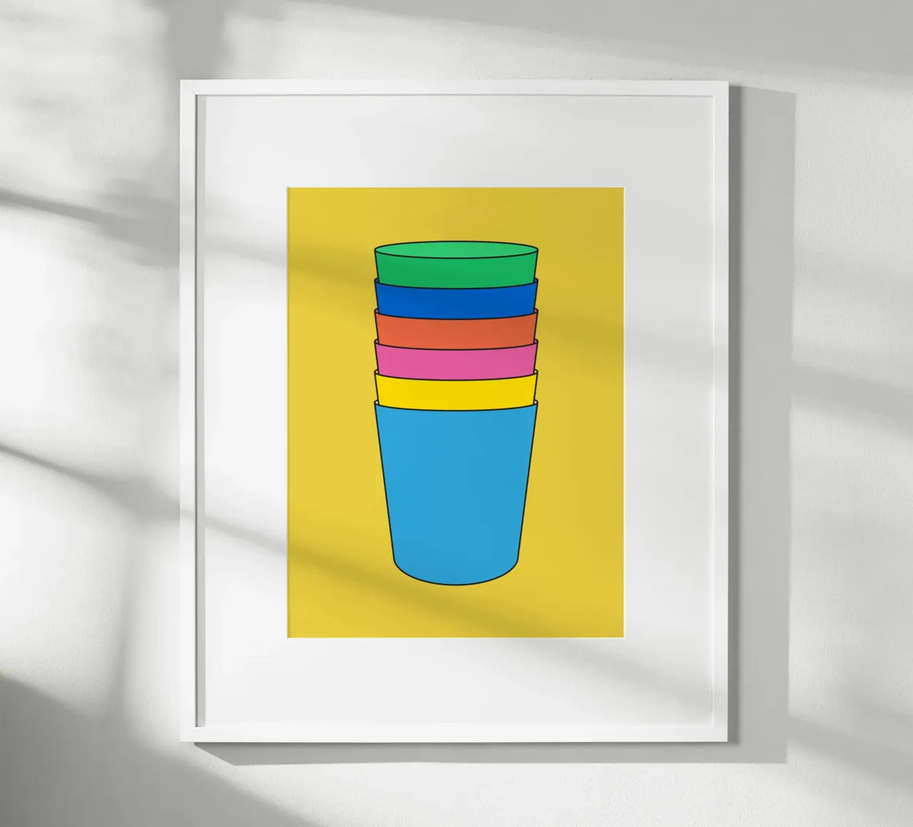 Regenboog glazen stapel poster van galihstudio