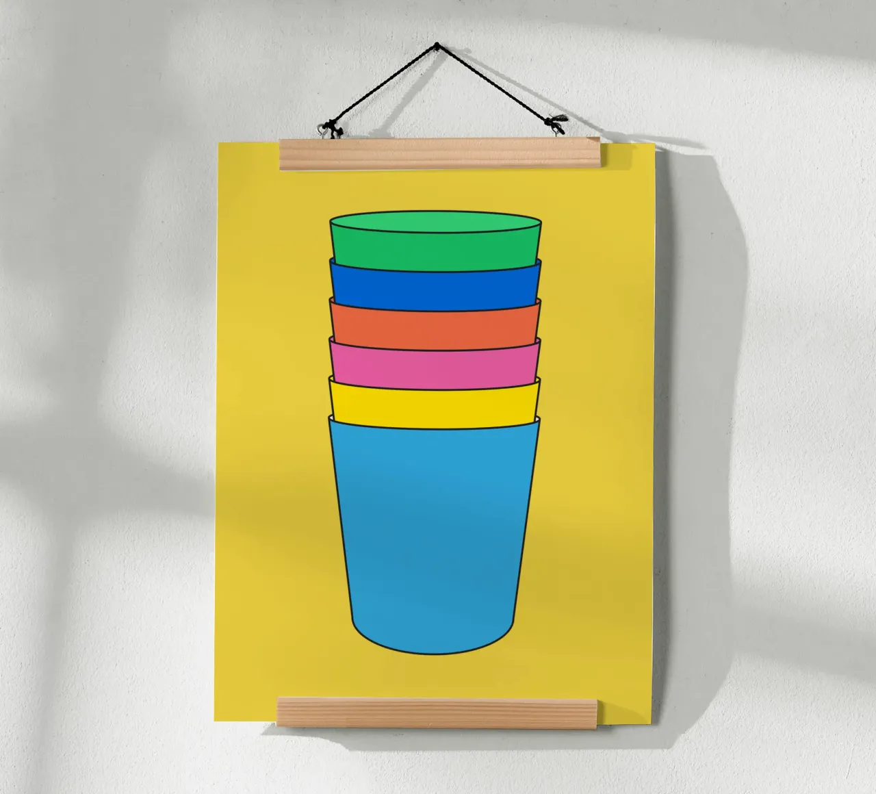 Regenboog glazen stapel poster van galihstudio