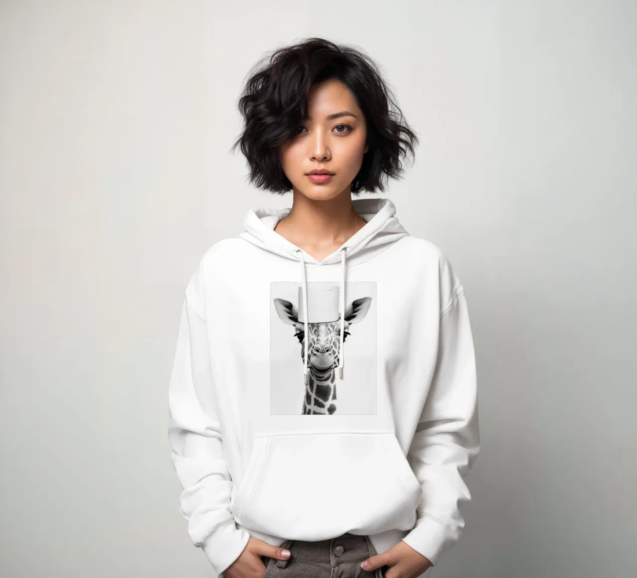 Giraffa felpa con cappuccio da animals_studio
