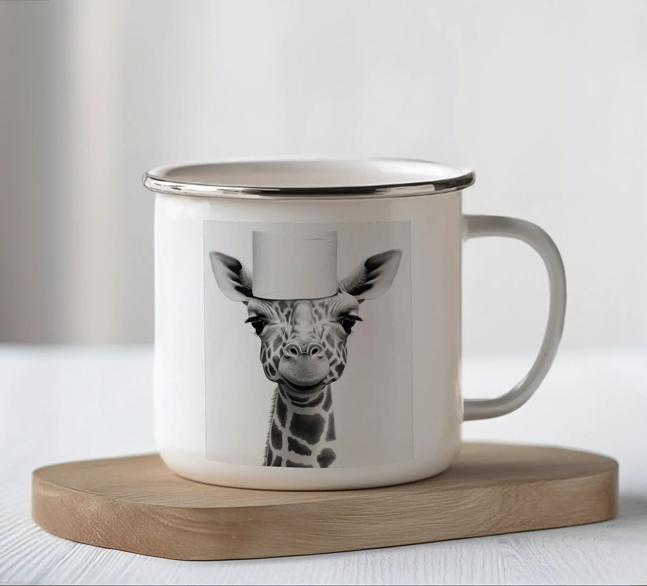 Giraffa tazza in smalto da animals_studio