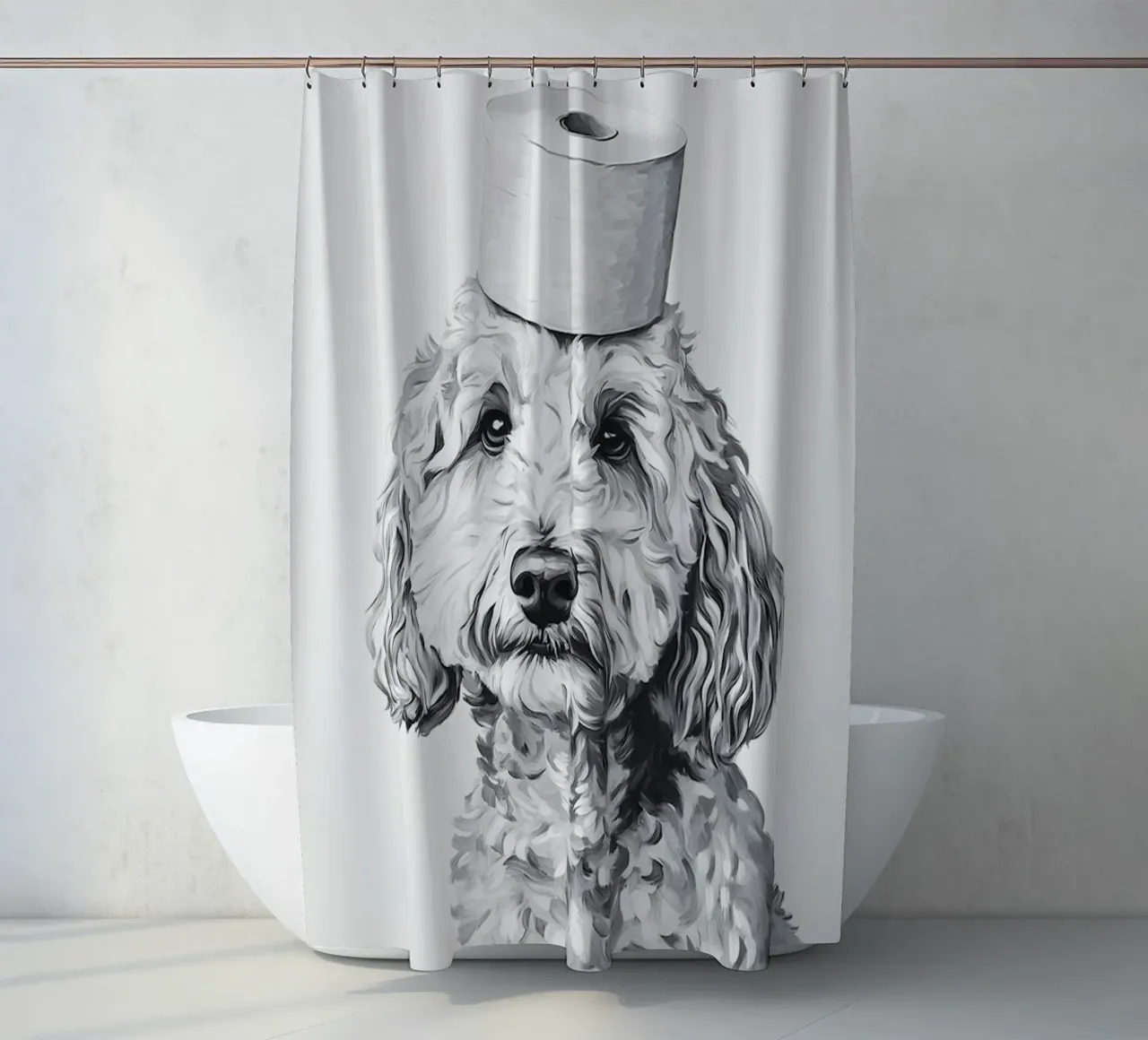 Goldendoodle tenda da doccia da animals_studio