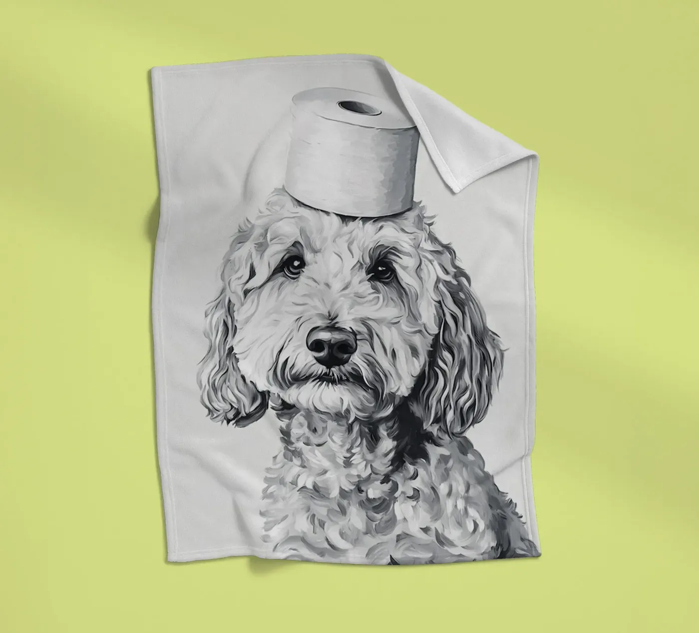 Goldendoodle Fleecedecke von animals_studio