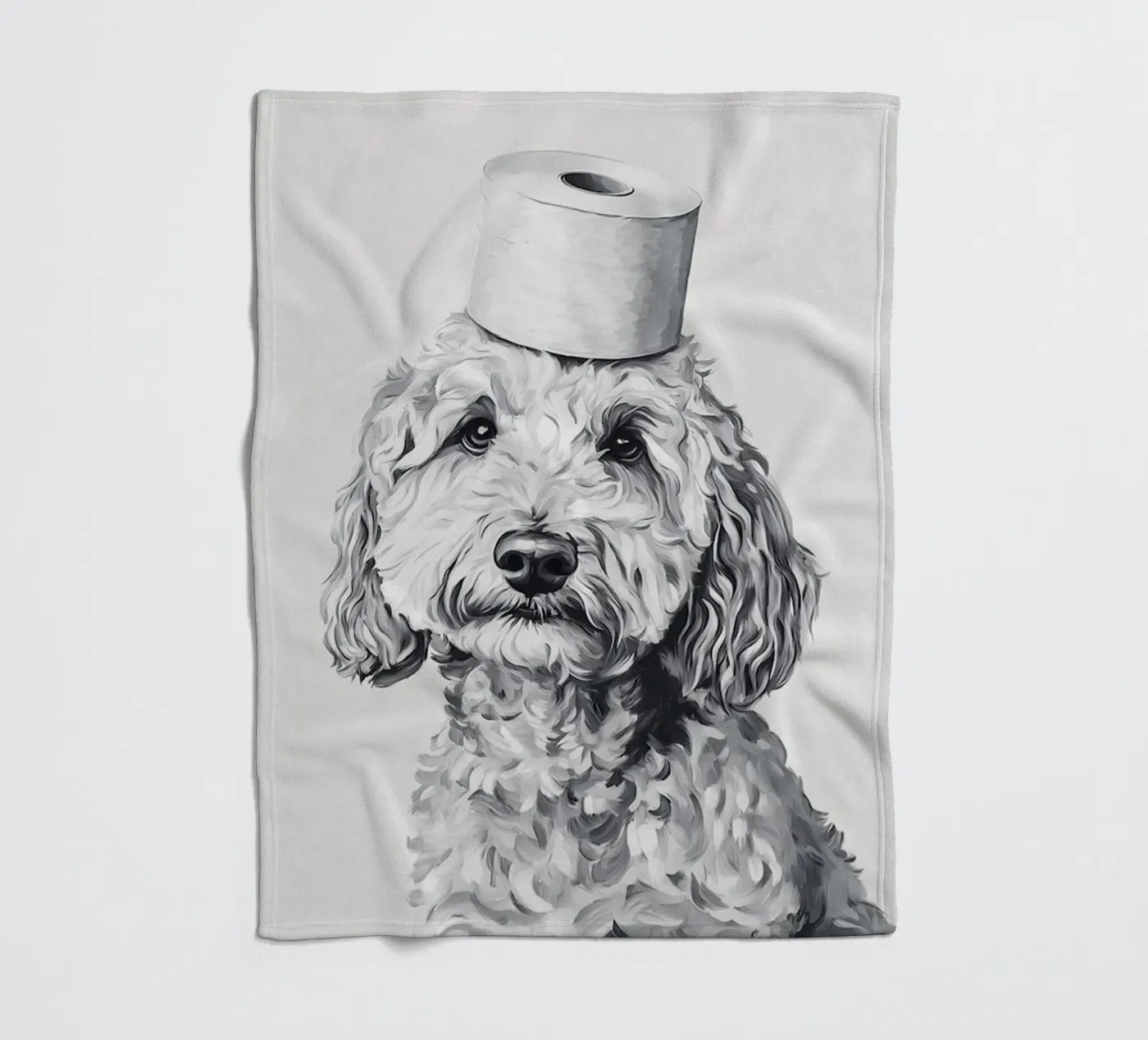 Goldendoodle Fleecedecke von animals_studio