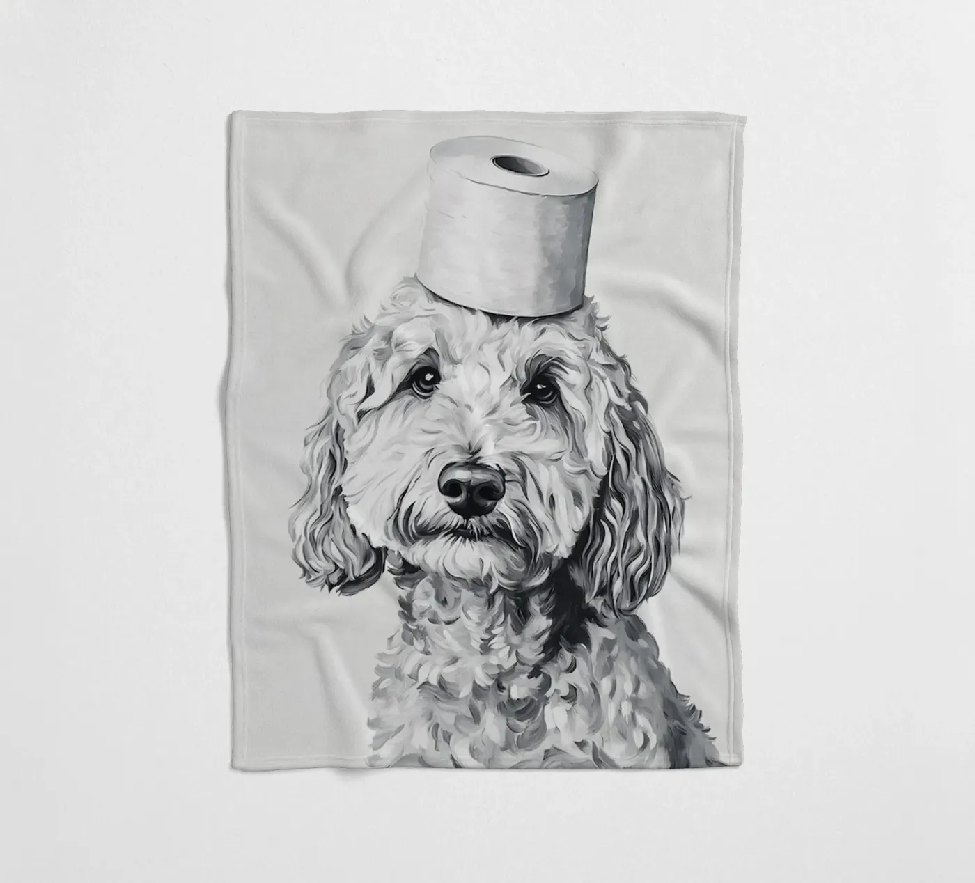 Goldendoodle Fleecedecke von animals_studio