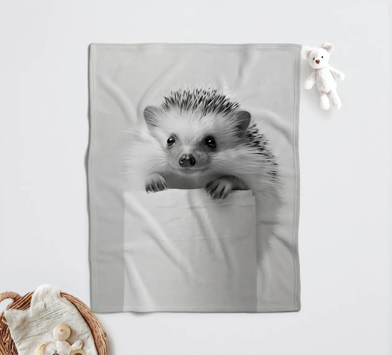 Hedgehog Fleecedecke von animals_studio