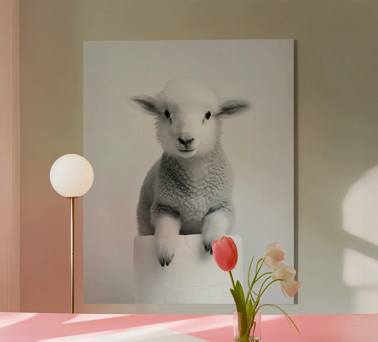 Lamb acrylic glass by animals_studio