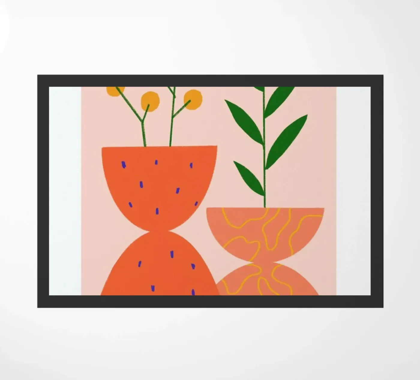 Yellow Bloom doormat by Pure