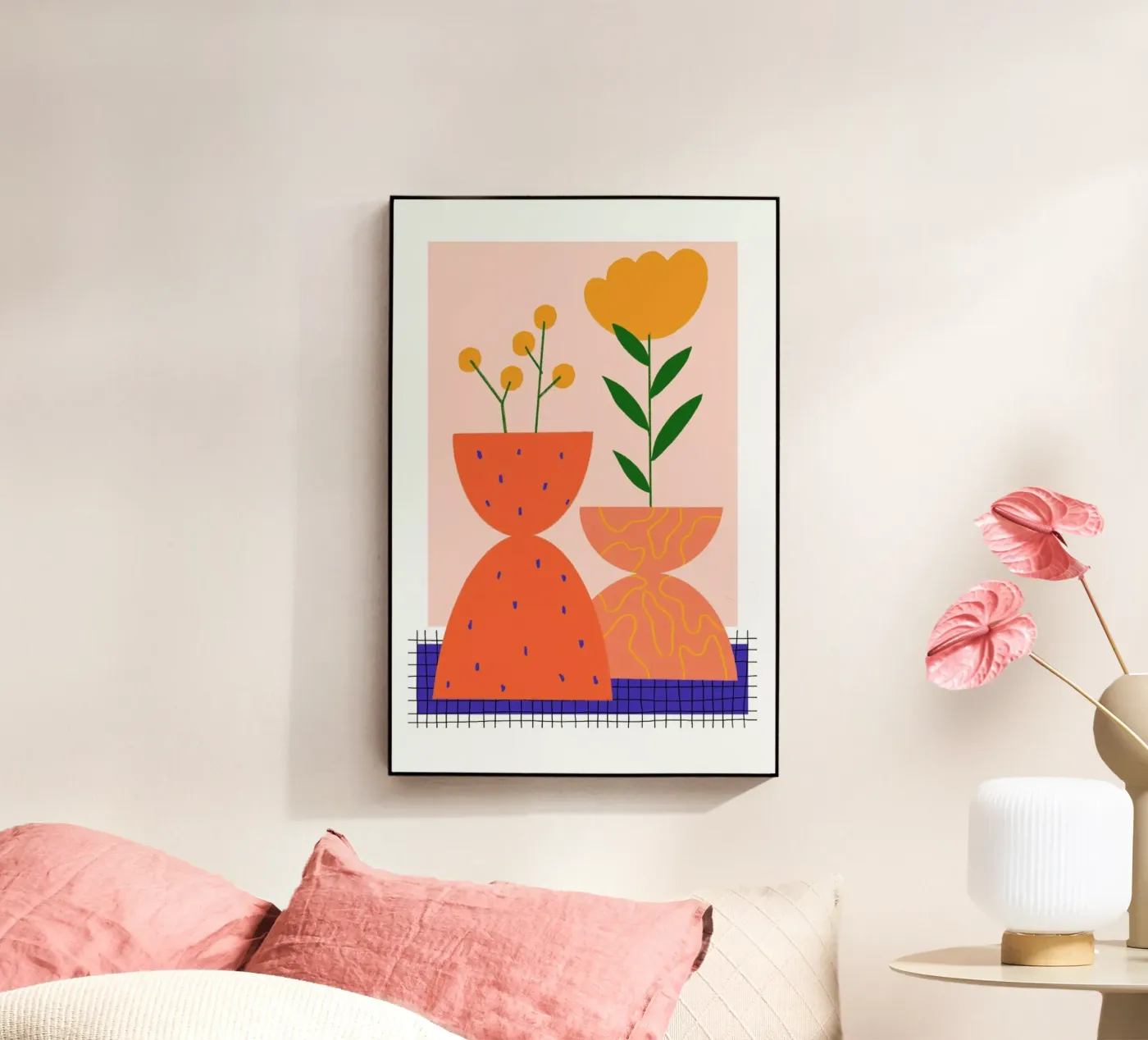 Yellow Bloom acrylic glass by Pure