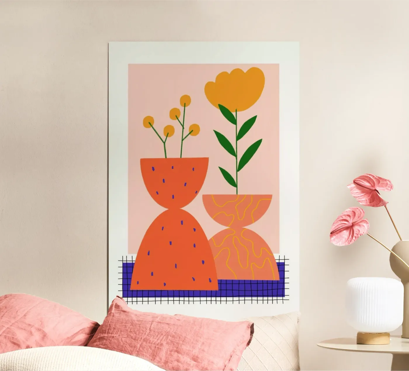 Yellow Bloom poster van Pure