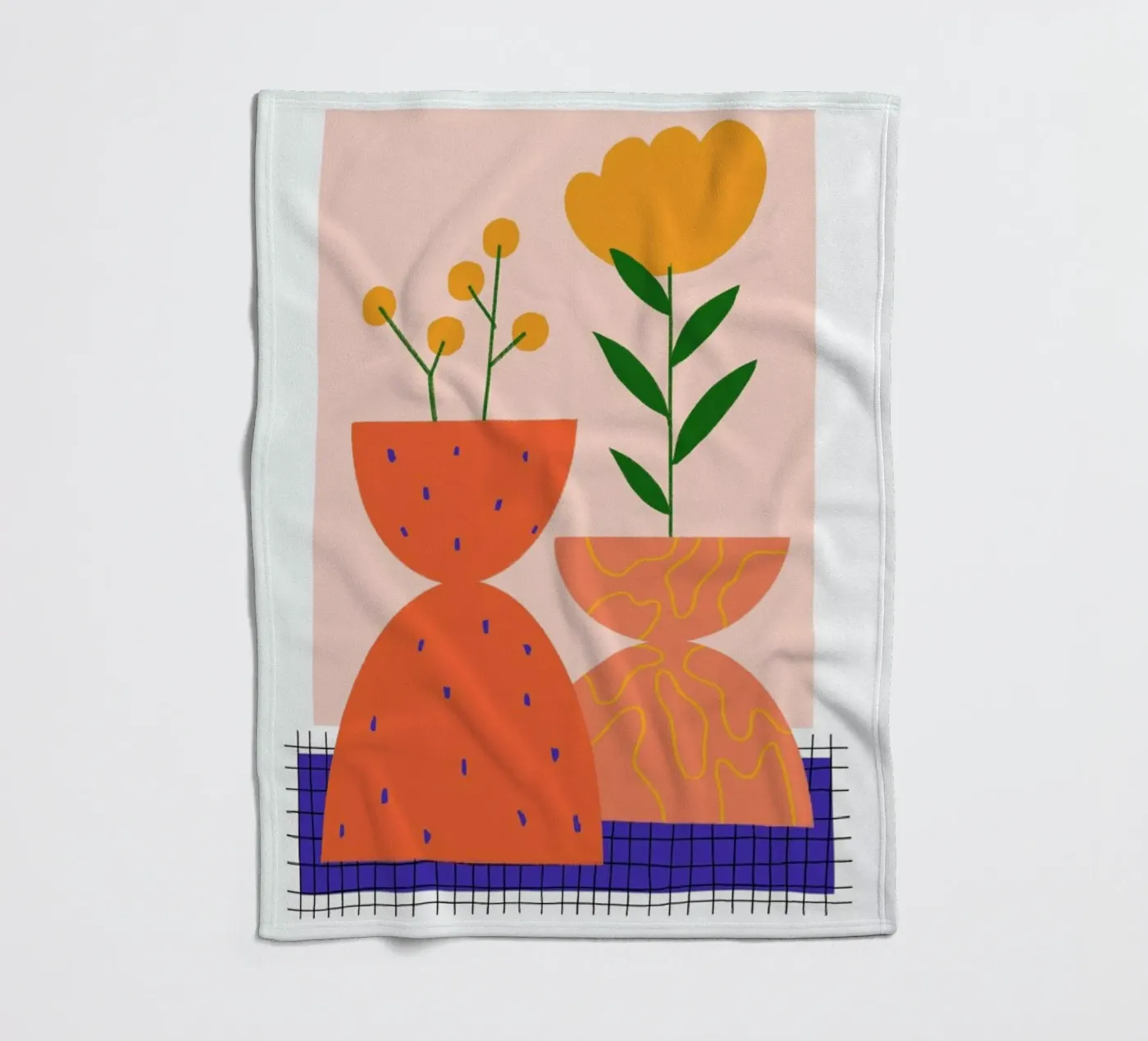 Yellow Bloom fleecedeken van Pure