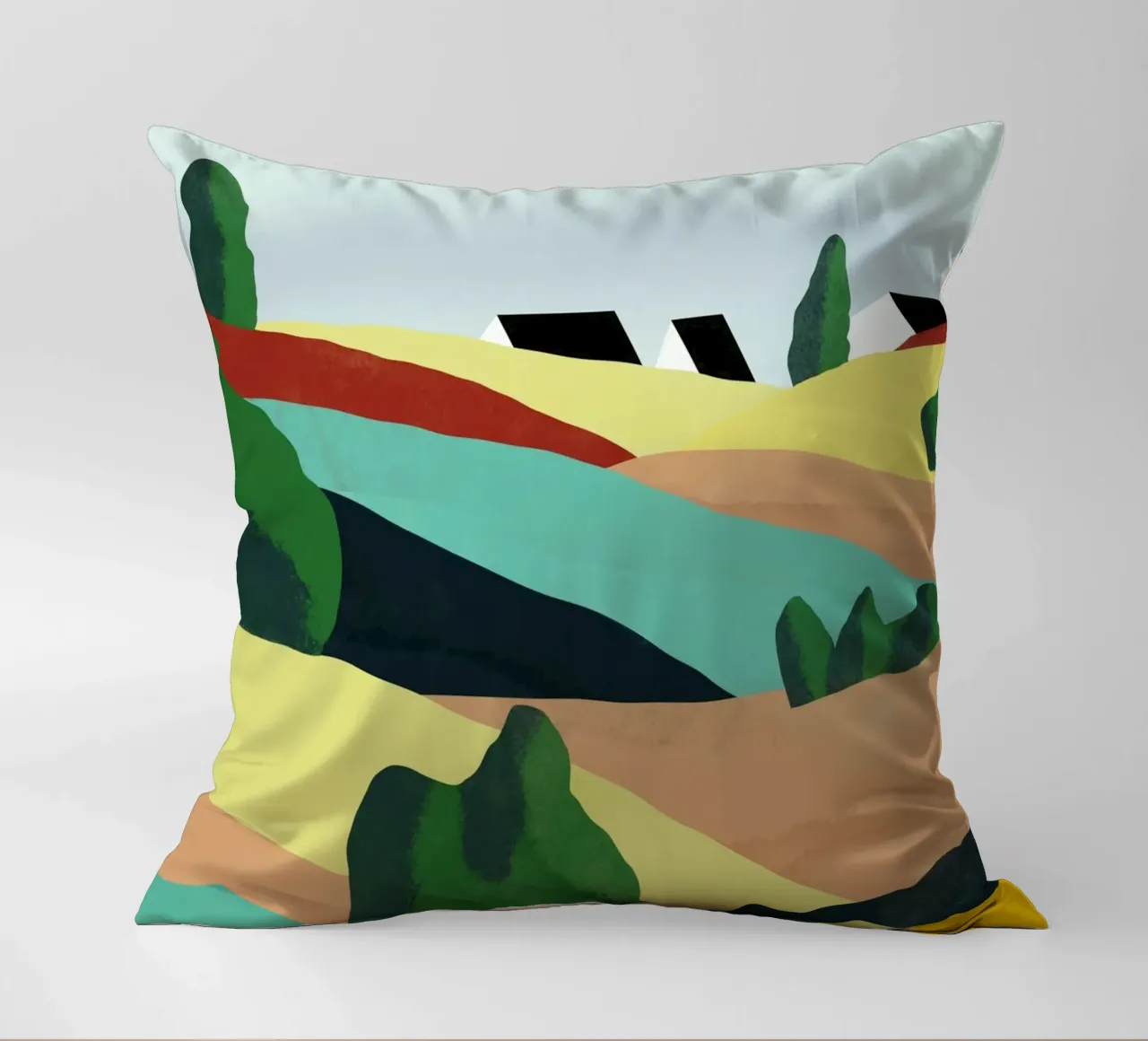 Piccole colline colorate cuscino da Little Dean