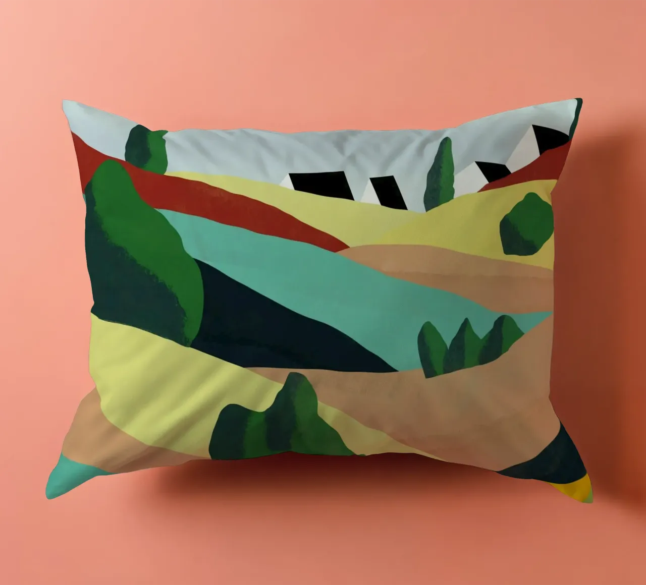 Piccole colline colorate cuscino da Little Dean