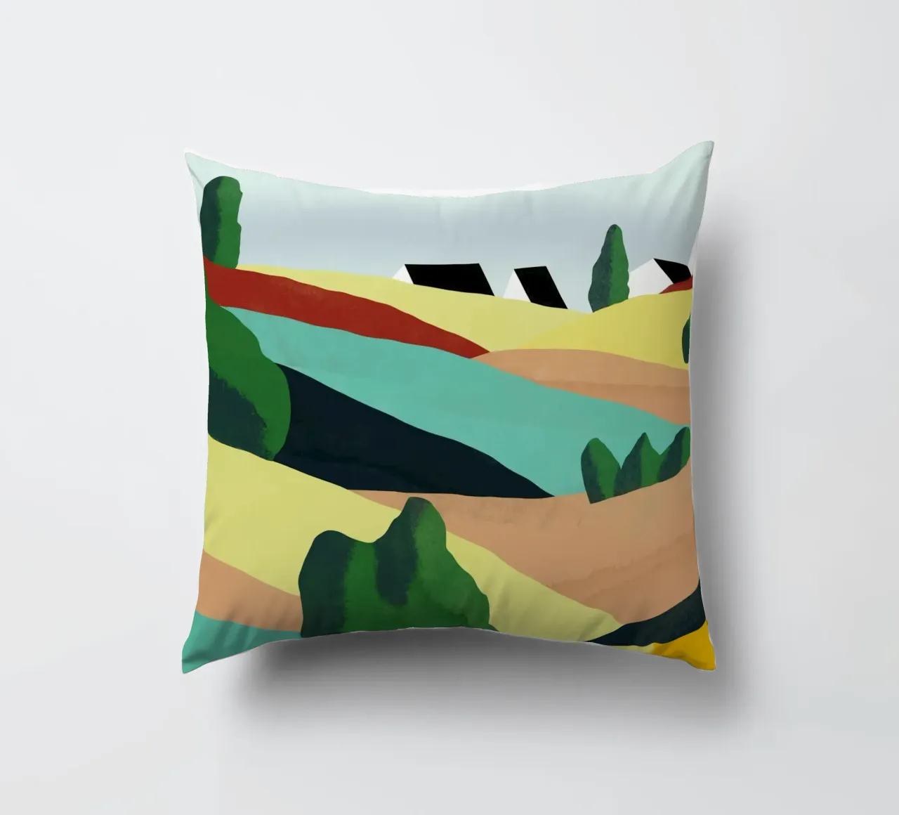 Piccole colline colorate cuscino da Little Dean