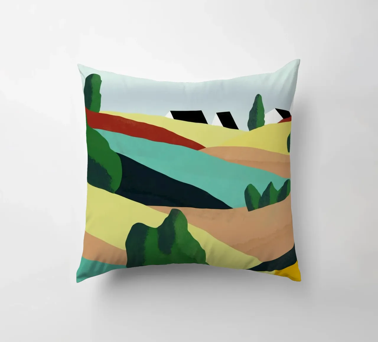 Piccole colline colorate cuscino da Little Dean