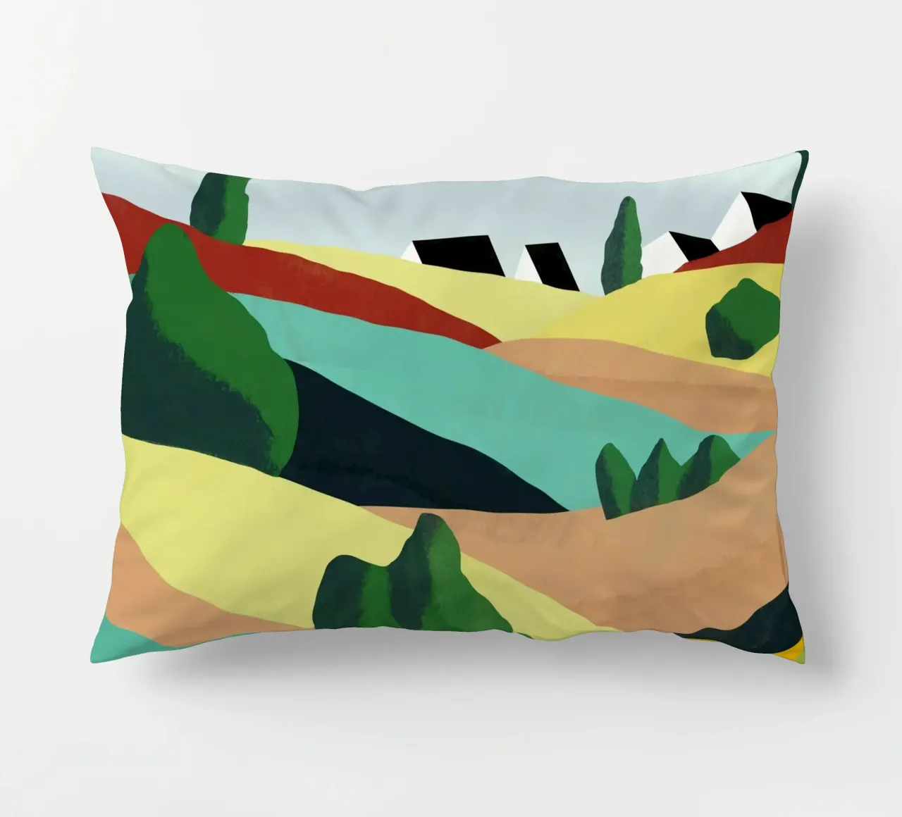 Piccole colline colorate cuscino da Little Dean