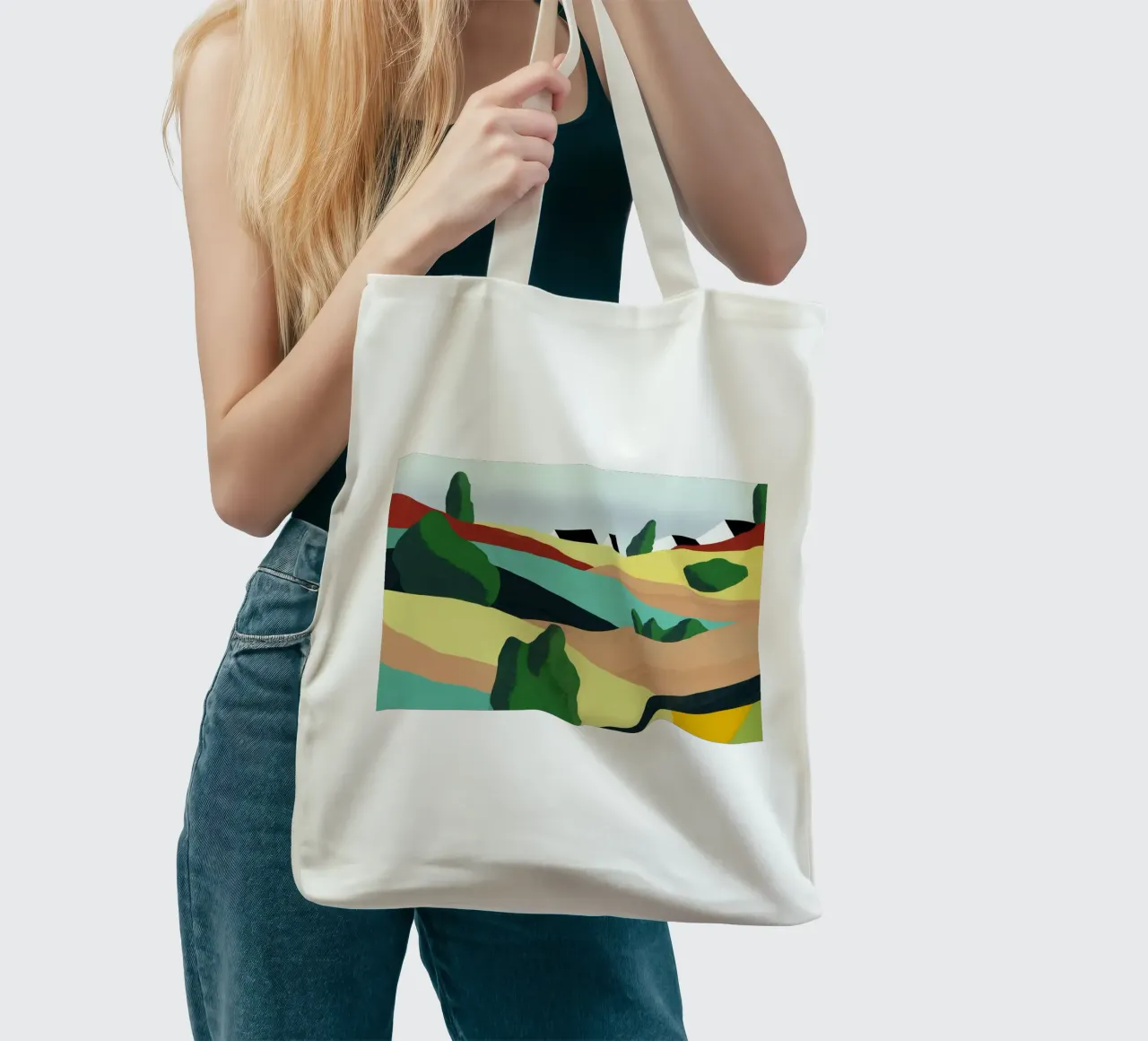 Piccole colline colorate borsa in juta da Little Dean