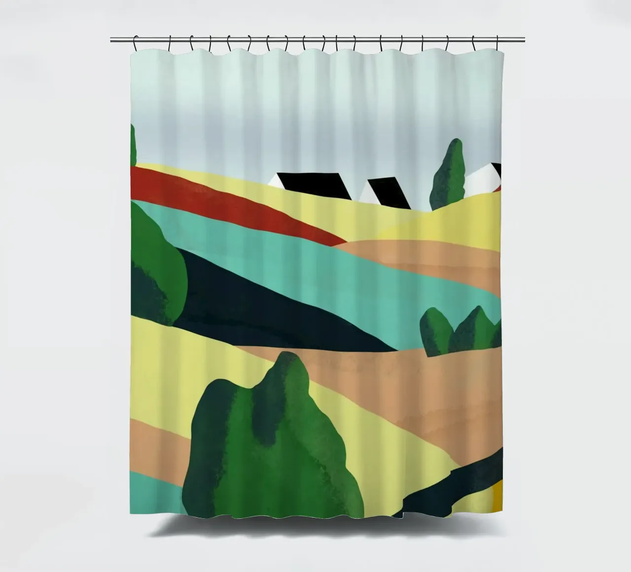 Piccole colline colorate tenda da doccia da Little Dean