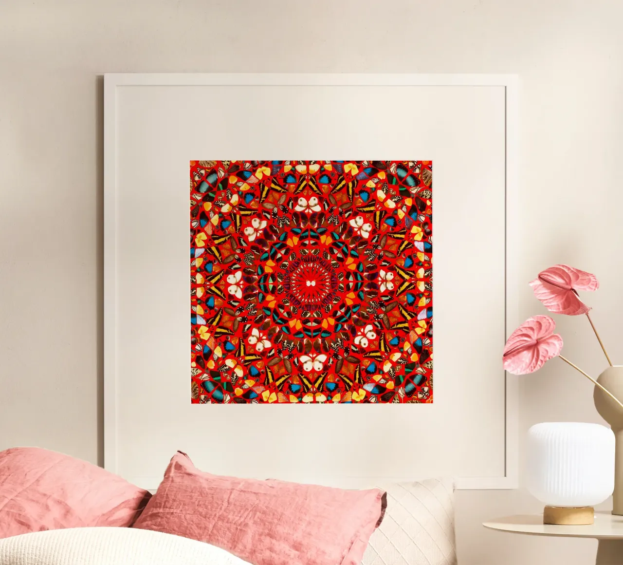 Damien Hirst La voce umana poster con telaio in legno da Romeyoprints
