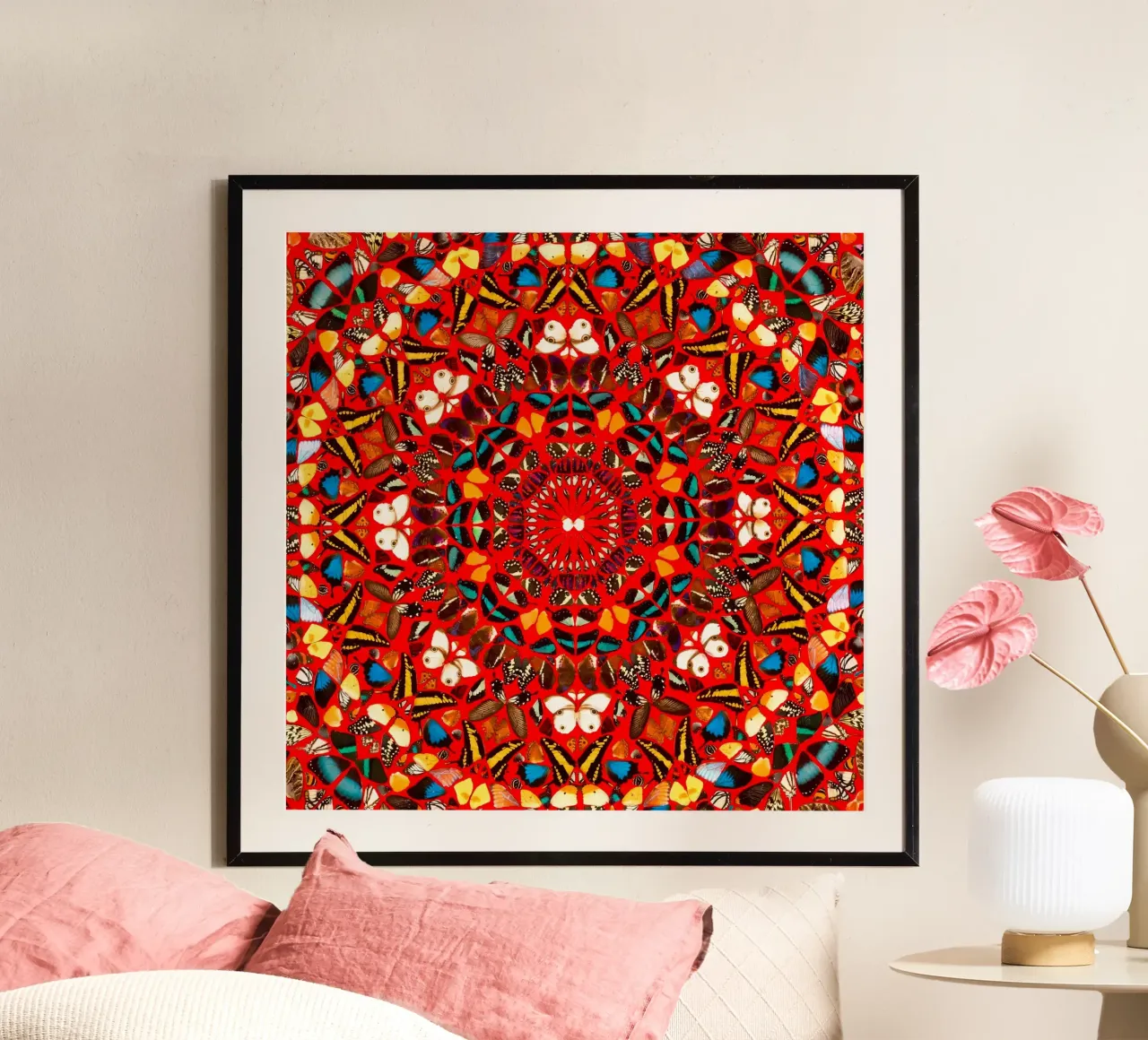 Damien Hirst La voce umana poster con telaio in legno da Romeyoprints