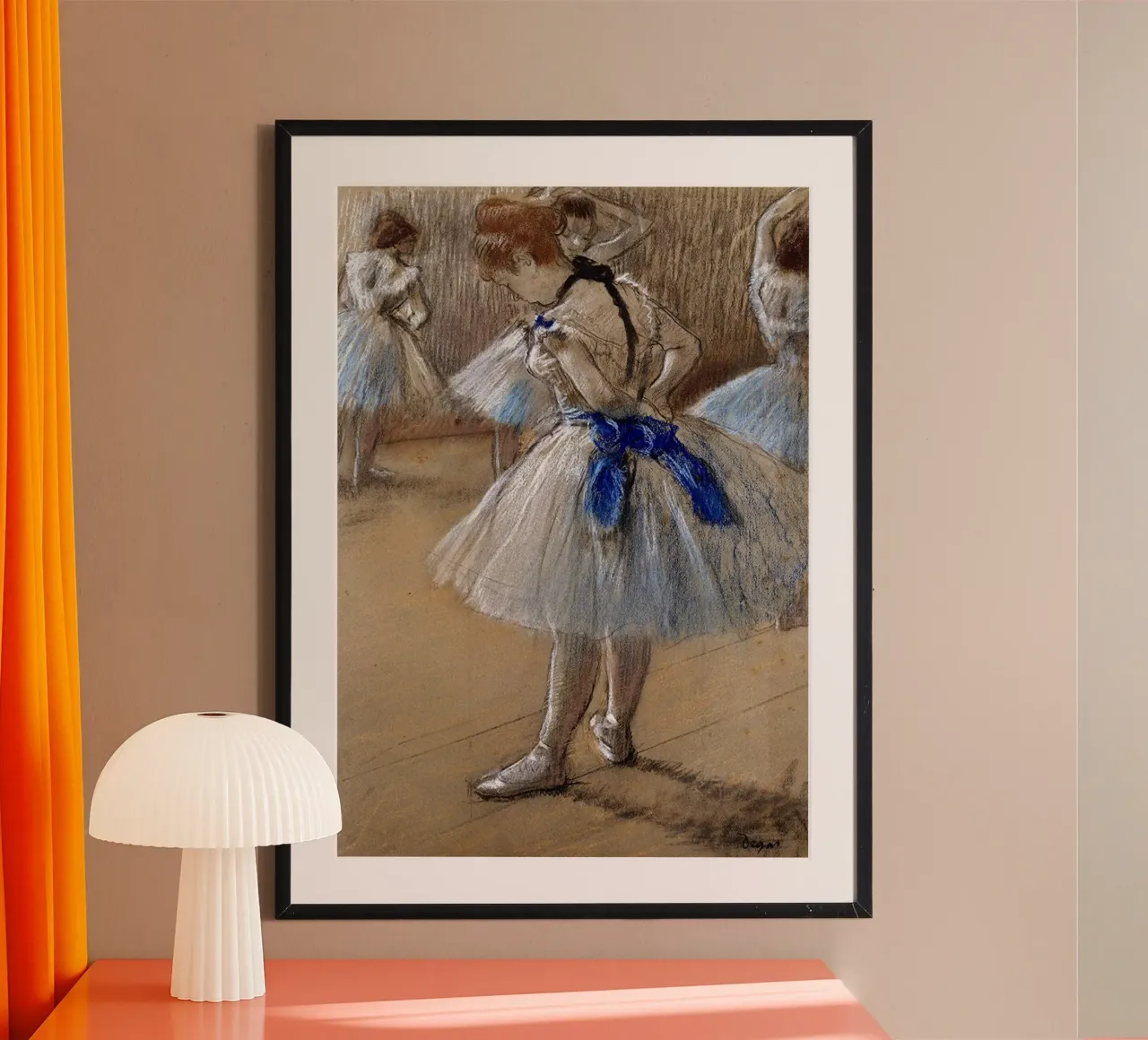 Edgar Degas Ballerina poster con telaio in legno da Alfieson