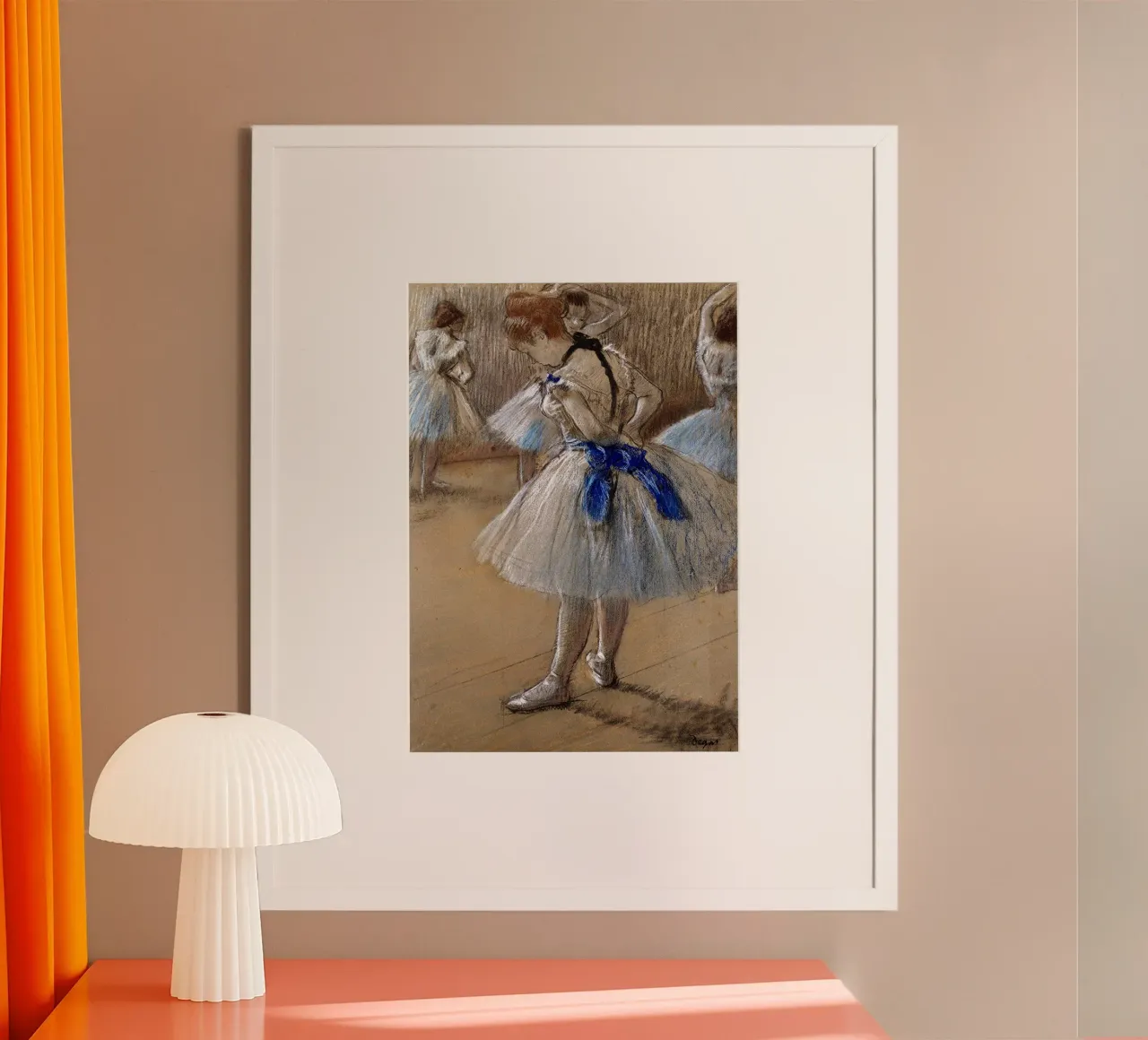 Edgar Degas Ballerina poster con telaio in legno da Alfieson
