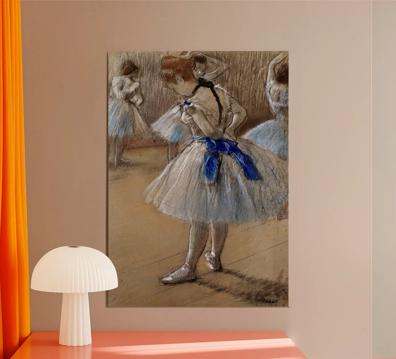 Edgar Degas Ballerina poster con telaio in legno da Alfieson