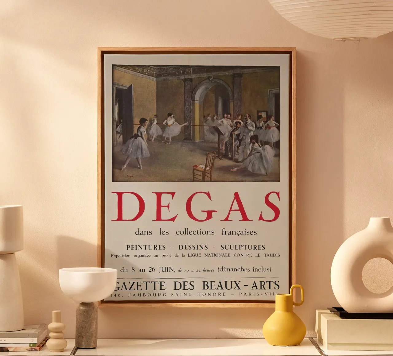 Degas In The Collections Poster canvas with Floater frame by Alfieson
