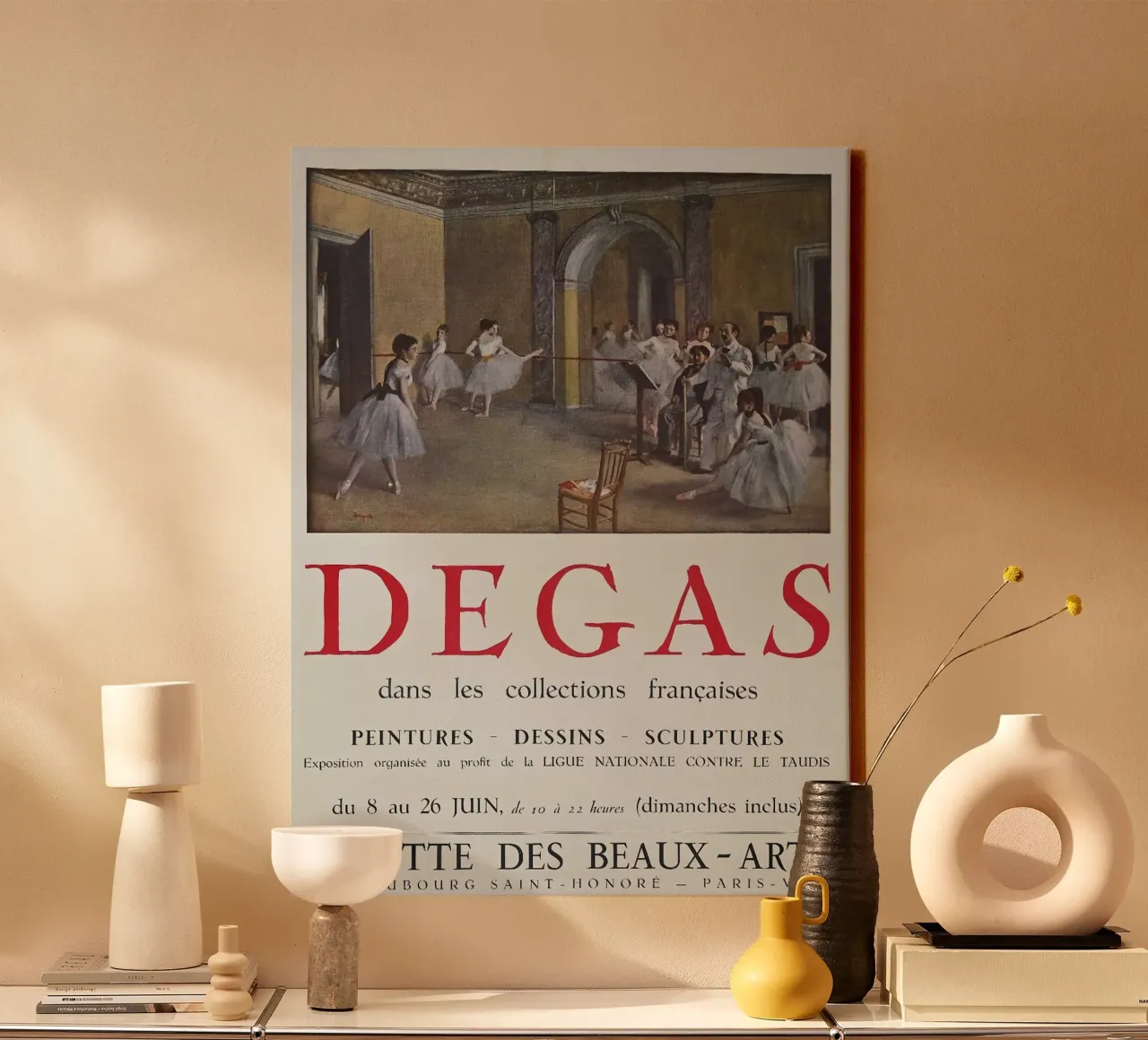 Degas In The Collections Poster canvas with Floater frame by Alfieson