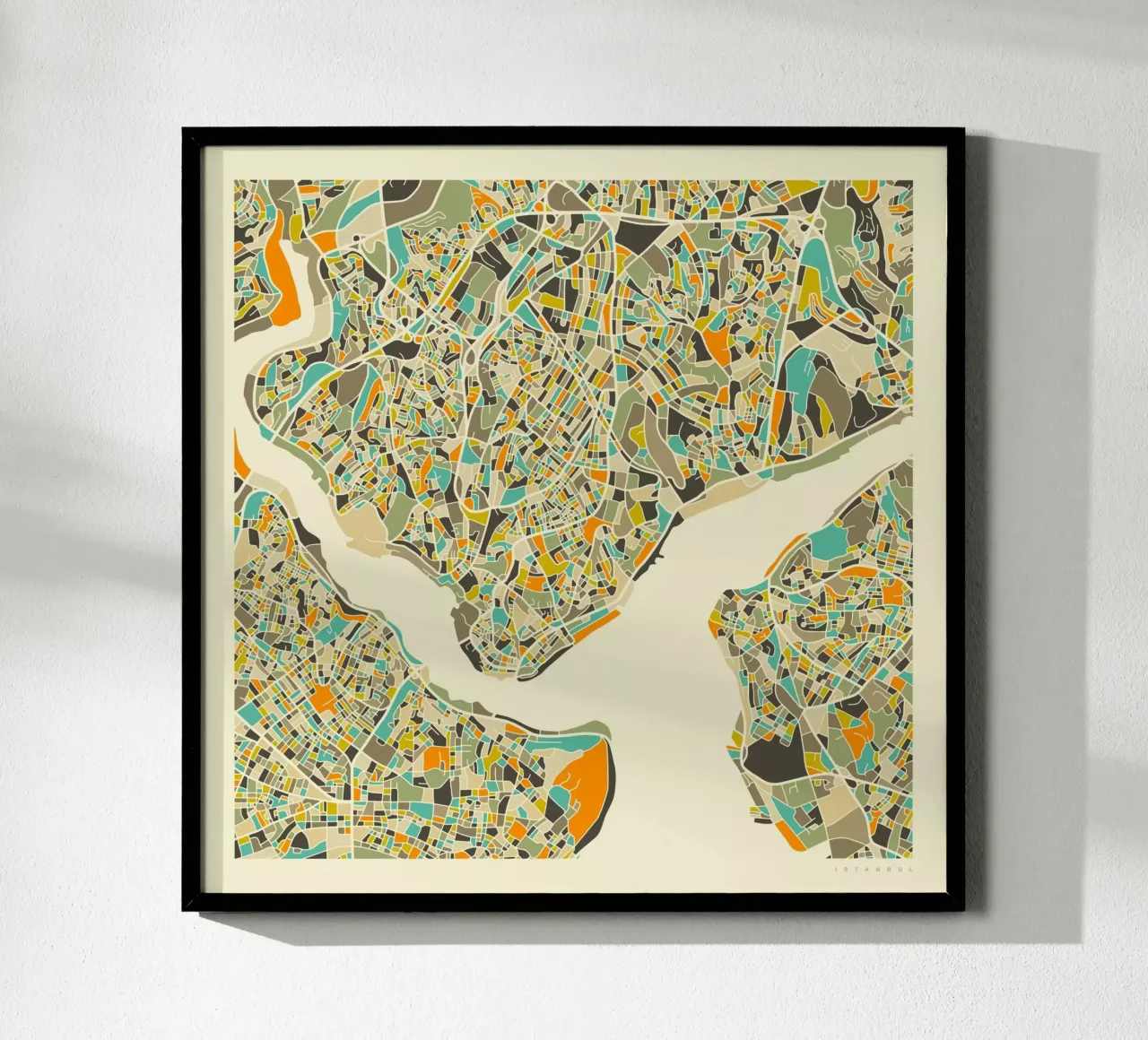 Mappa di Istanbul poster da Jazzberry Blue