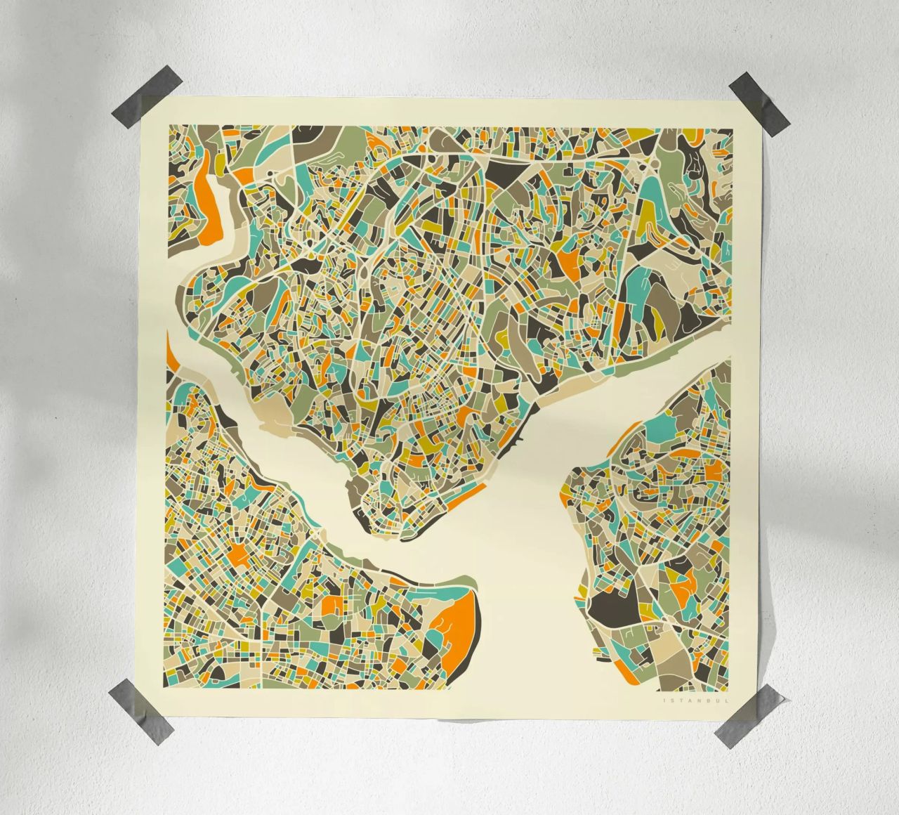 Istanbul Map poster by Jazzberry Blue