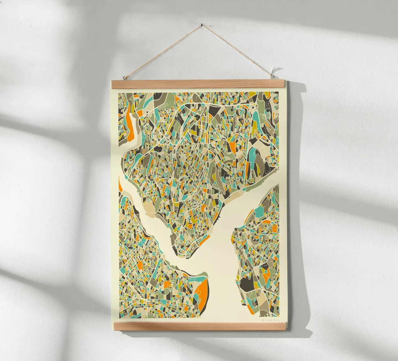 Mappa di Istanbul poster da Jazzberry Blue