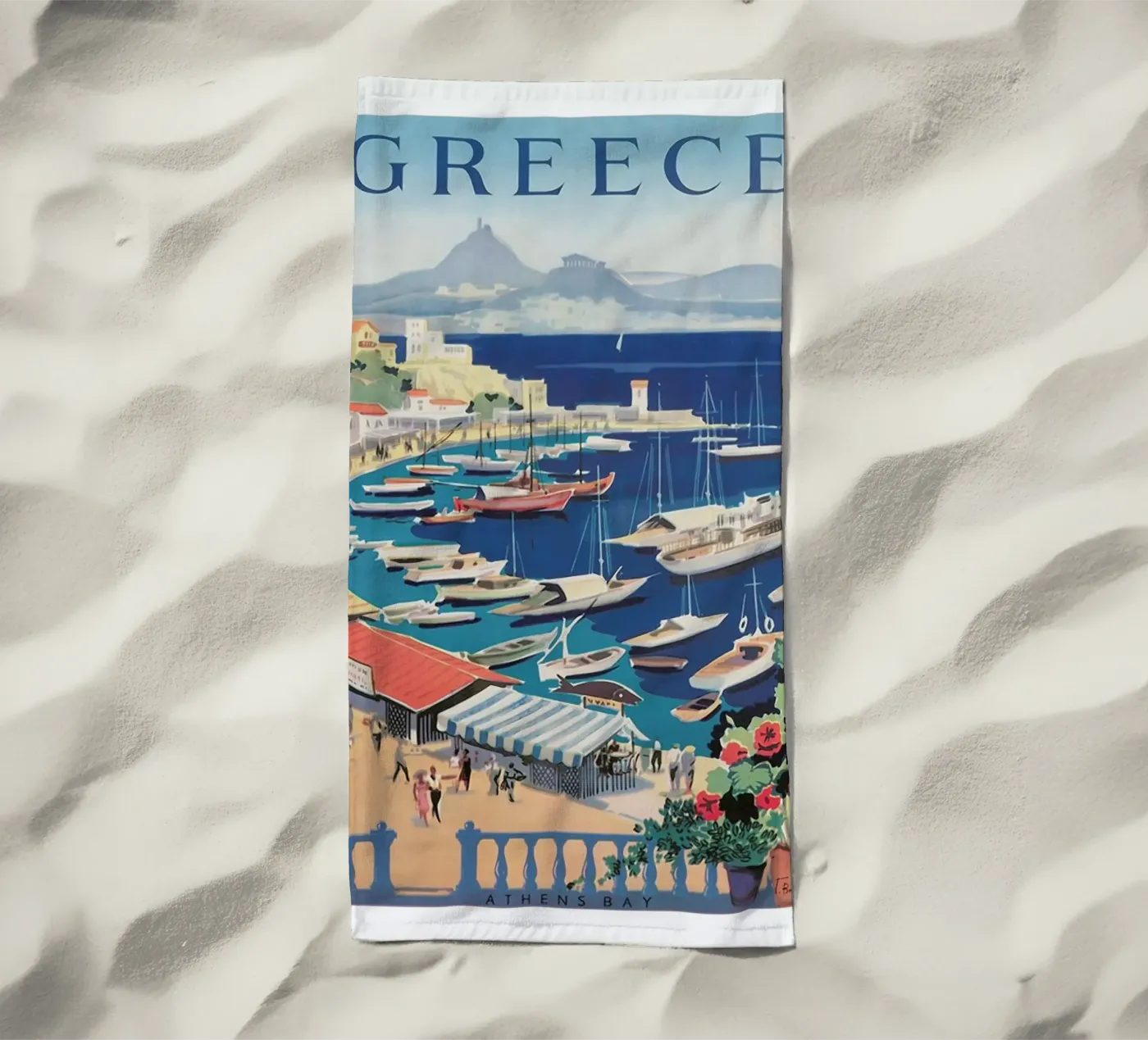 greece2 strandhanddoek van Robert Livingston